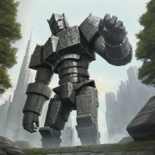 Prompt: Giant Stone Golem