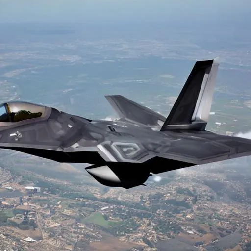 Prompt: Photo of the world’s strongest f22
 fighter jet. 
