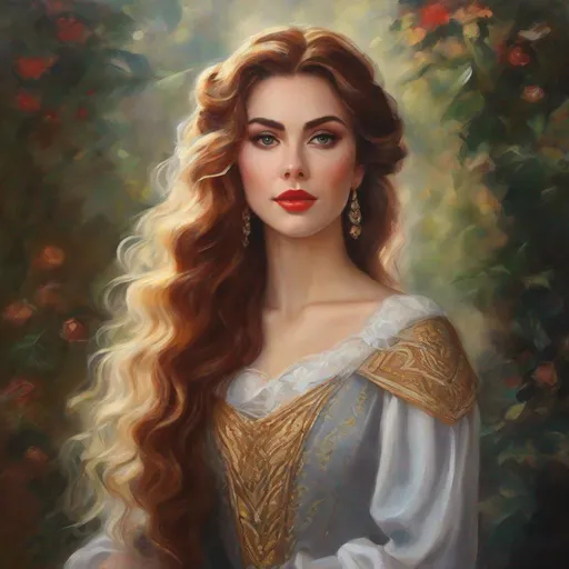 Prompt: scarlett dragna from the caraval series, according to the book description, portrait, painting