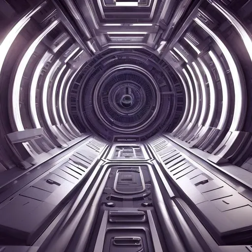 Prompt: alien bank vault interior, widescreen, infinity vanishing point, surprise me