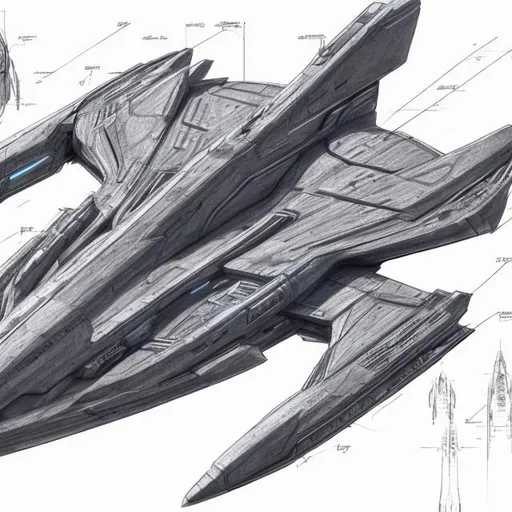 Prompt: A clean detailed Titan-based spaceship design sketch, drawing