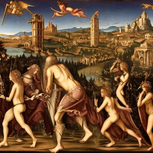 Prompt: i refuse to be used as a s*x magic "runner" by satanists in renaissance landscape style