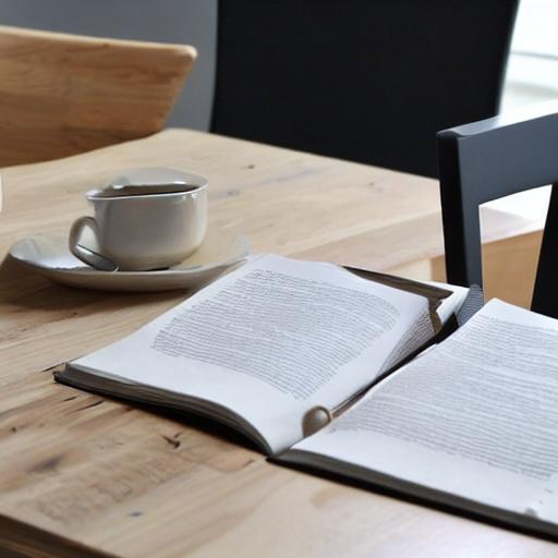 empty book on a pink table