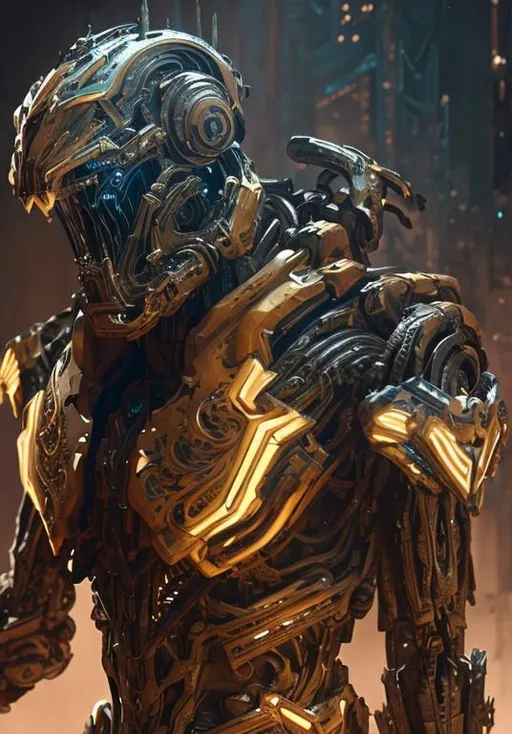 Prompt: show face, an intricate man exoskeleton, white mate & gold and black armor, pale skins, juicy, futuristic mecha armor, LED body, tron, 3d, Splash art, front, epic Instagram, artstation, hyperdetailed intricately detailed, intricately detailed full helmet, unreal engine, fantastical, intricate detail, the corrupted Dragon Aspect, splash screen, Deathwing, complementary colors, red eyes, Sci-fi concept art, 8k, heavy strokes, splash arts, full height, {{{{the highest quality concept art masterpiece full body view}}}},