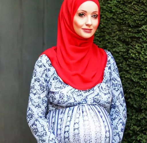 Prompt: Pregnant  Sofia hijab