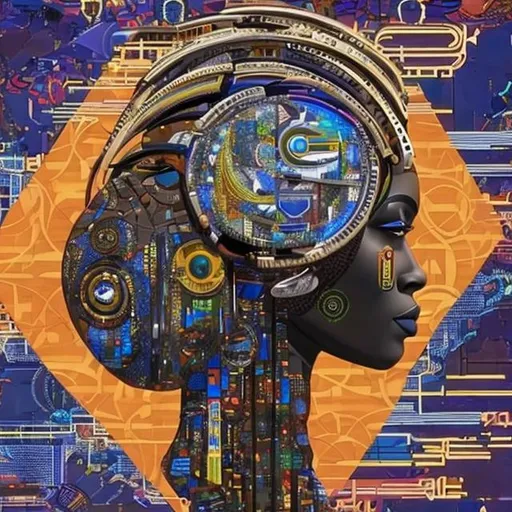 Prompt: african futurism technology
