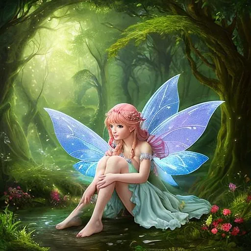 Prompt: a fairy setting very realistic
