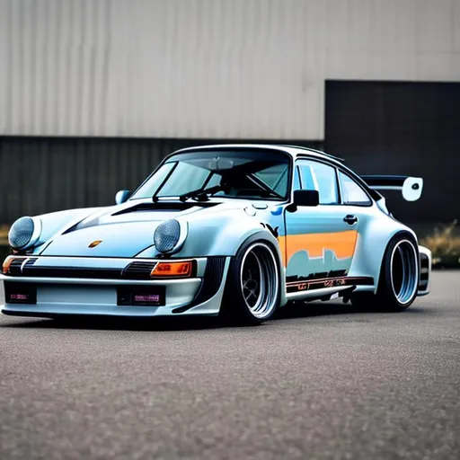 Prompt: A Porsche 930 with a widebodykit