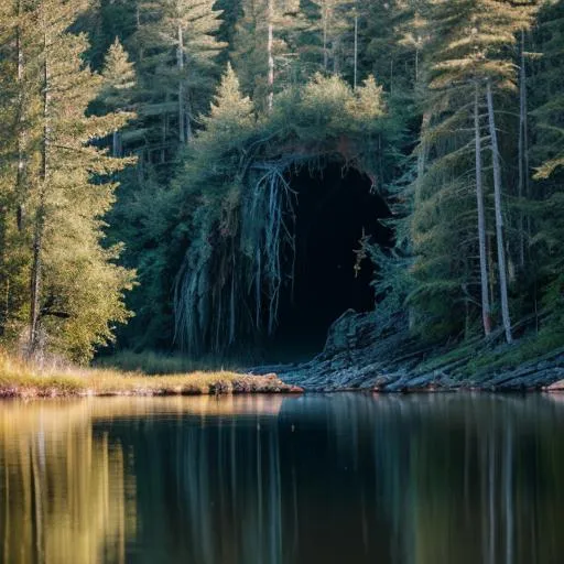 Prompt: a 800 mm photo of a mysterious hole in the lake, eerie atmosphere, extremely detailed effects and lighting, something out of this world