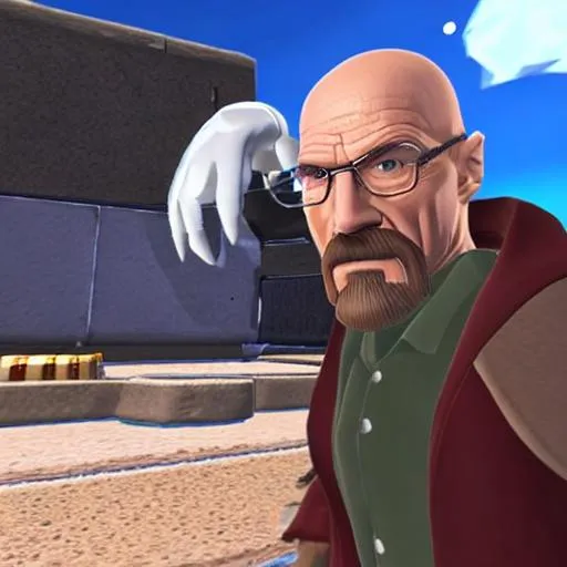 Prompt: Walter White in Smash Bros