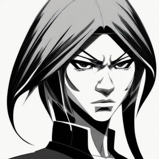 Prompt: Zendaya in the manga Bleach by Tite Kubo, all geometrically correct, proportionate face, high detail, concept art, character art,  detailed eyes, detailed lips, detailed nose