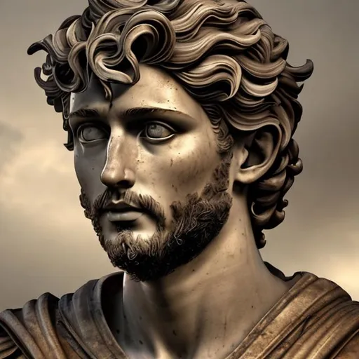 Prompt: In the style of realistic art, create a handsome roman God, UHD, full body, brownish hair, have different poses.