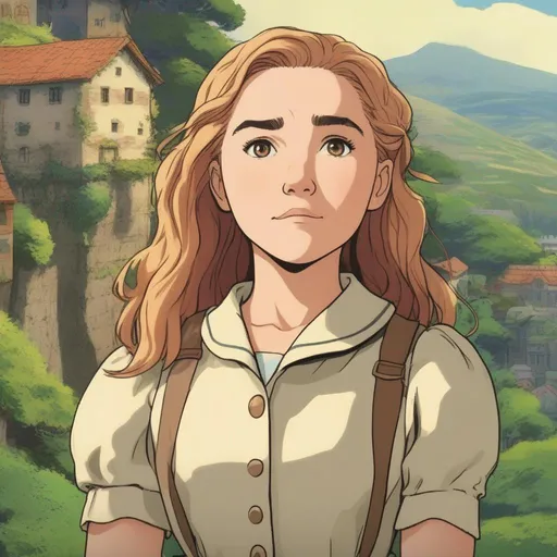 Prompt: ghibli movie starring florence pugh 