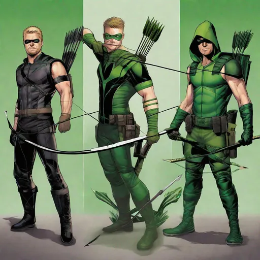 Prompt: Green arrow and Hawkeye combination 
