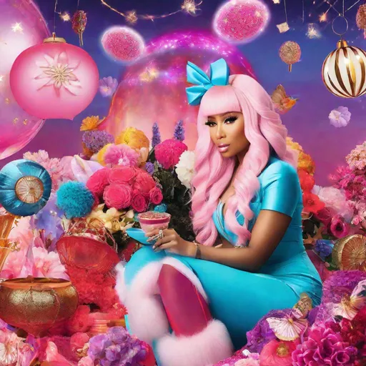 Prompt: Nicki Minaj in🍄🌸✨🩷💎🧊