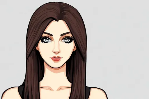 Prompt: Beautiful woman cartoon portrait 