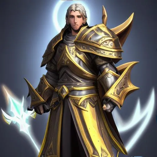 Prompt: holy paladin of a dragon god