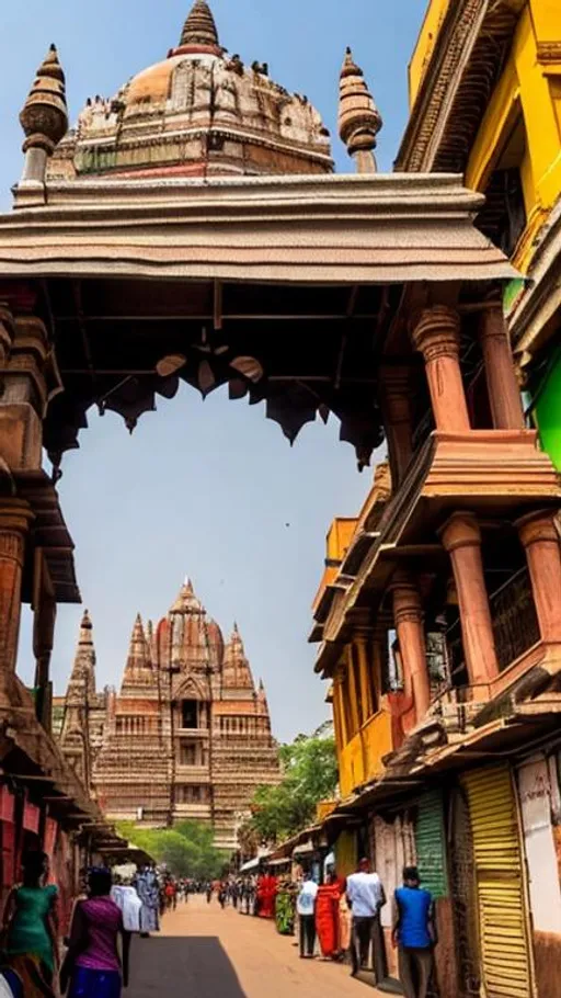 Prompt: Ancient Madurai City Scenes