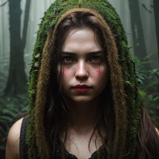 Prompt: girl in the forest, the forest should be dark and deserted, everywhere should be bright fog, it should resemble a horror movie,perfect composition, hyperrealistic, super detailed, 8k, high quality, trending art, trending on artstation, sharp focus, studio photo, intricate details, highly detailed