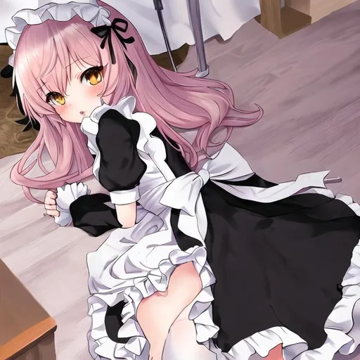Prompt: anime girl neko maid