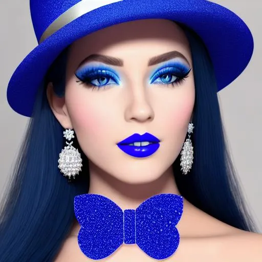 Prompt: Emma Stone and QTCinderella in church, blue lipstick, candy pleasant face, blue eyes, white eyeshadow, Sugar Hat, Decagon Earrings. Blue heart necklace, Rifles, Neutral color scheme, ultradetailed, 8k resolution, perfect, smooth, high quality, shiny. 