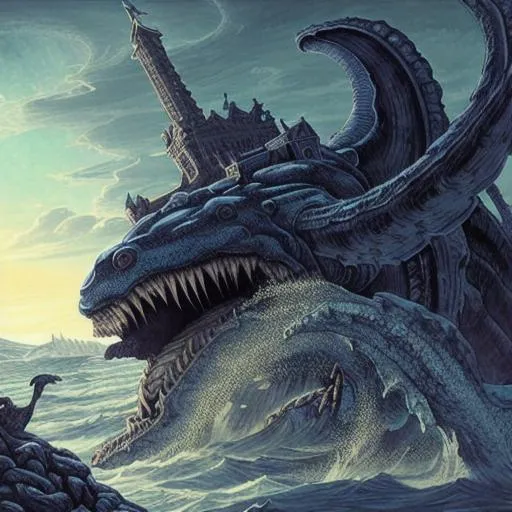 leviathan is vanquished by the gods | OpenArt