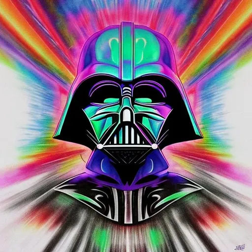 Prompt: Psychedelic Darth Vader