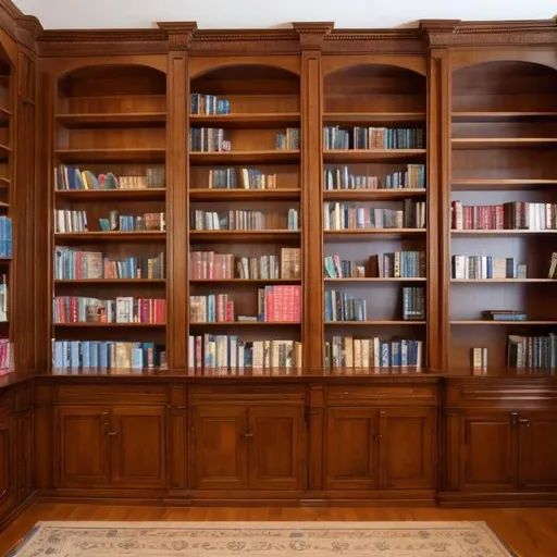 Prompt: Library with shelf