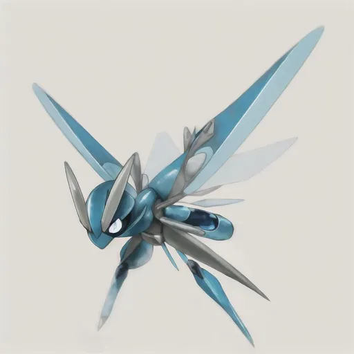 Prompt: blue bug/steel pokemon that can fly at supersonic speed
