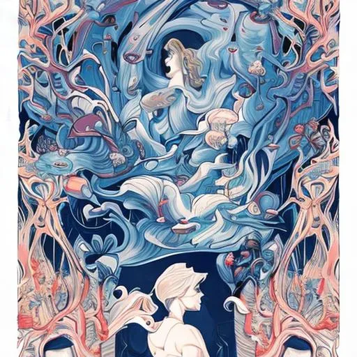 Prompt: in the style of james jean, clean water