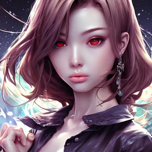 Prompt: Digital art, semi realistic, anime woman, beautiful, gorgeous