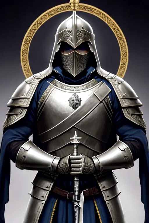 Prompt: detailed masterpiece, fantasy, high-res, quality upscaled image, perfect composition. Full body of one of the Grey Wardens - medieval soldiers who battle darkspawn. They are the heroes everyone needs, but the heroes nobody aspires to be. In peace, vigilance. In war, victory. In death, sacrifice.