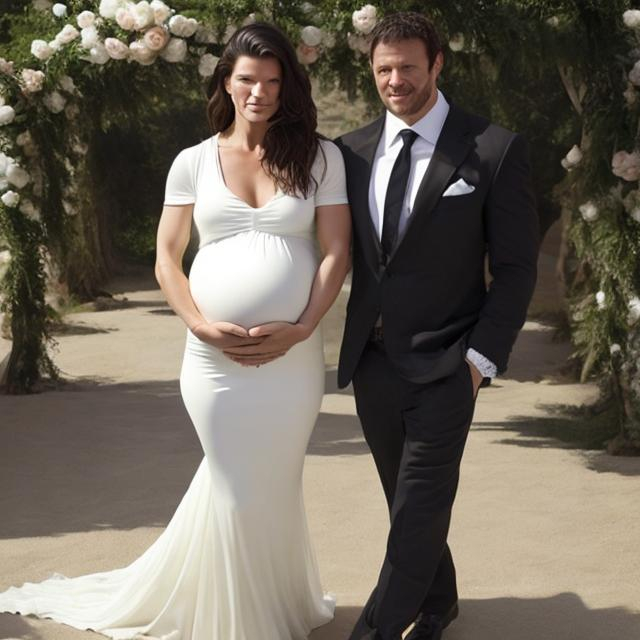 Pregnant Gina Carano wedding dress | OpenArt