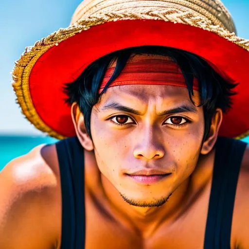 Monkey D Luffy as a photography realistic. high definition, ((Si 