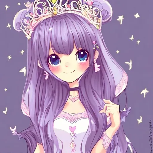 Prompt: super cute anime princess
