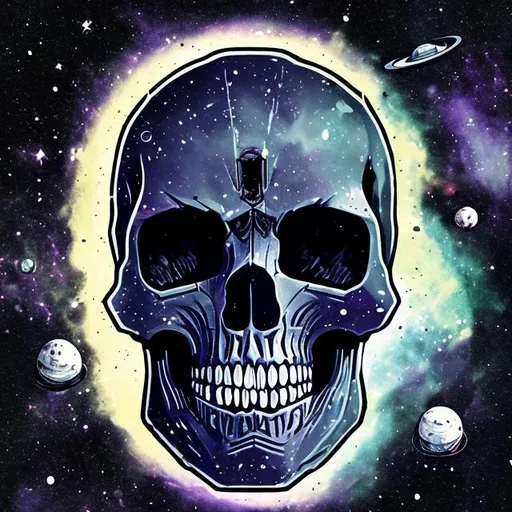 Prompt: space skull