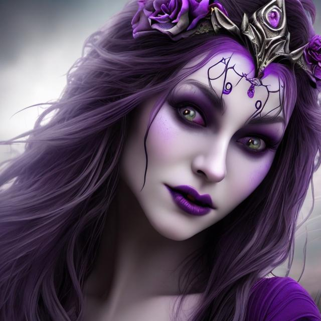 Vampire goddess hyper realistic face features hyper... | OpenArt