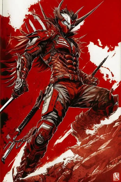 Prompt: (((Yoji Shinkawa))), sticker of ultra detailed portrait of enrique iglesias in red venom suit. Metal red demon mask, red eyes, evil, high quality cell shaded illustration in post apocalyptic style by Yoji Shinkawa, ((full body)), dynamic pose, perfect anatomy, centered, freedom, soul, brown short hair, approach to perfection, cell shading, 4k , cinematic dramatic atmosphere, watercolor painting, global illumination, detailed and intricate environment, artstation, concept art, fluid and sharp focus, volumetric lighting, cinematic lighting, Art by Yoji Shinkawa,