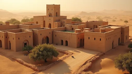 Prompt: Photorealistic depiction of a ancient timbuktu with its westafrican precolonial architecture birdview