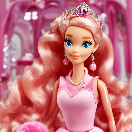 Prompt: Princess peach Barbie 