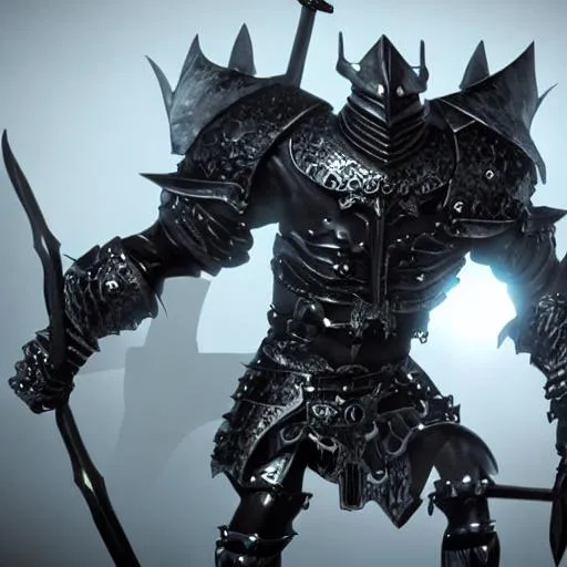 Prompt: Fantasy knight monster cyclops  in black armour 4K raytrace fantasy nightmare 

