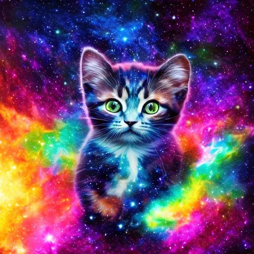 Prompt: galaxy kitten
