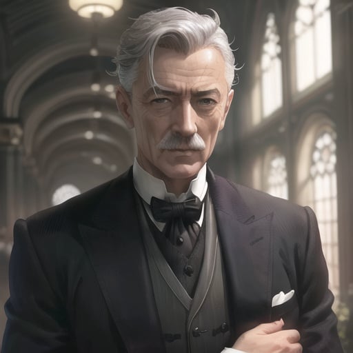 a man old butler ((Alfred Pennyworth)) british (( lo... | OpenArt