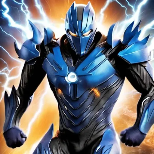 Prompt: Savitar the god of speed blue suit