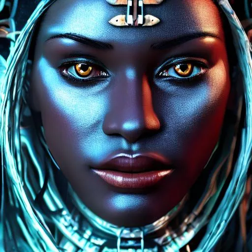 Warrior queen of africa beautiful portrait, futurist... | OpenArt