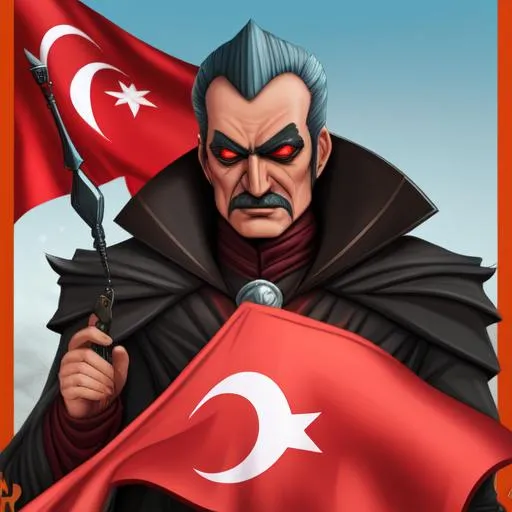 Prompt:  Republic of Turkey human villain 