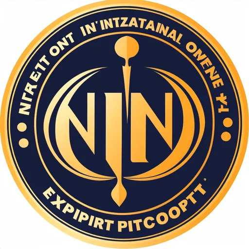 Prompt: Nizami Traders import and export Pvt LTD company Logo Create international standers only two colors