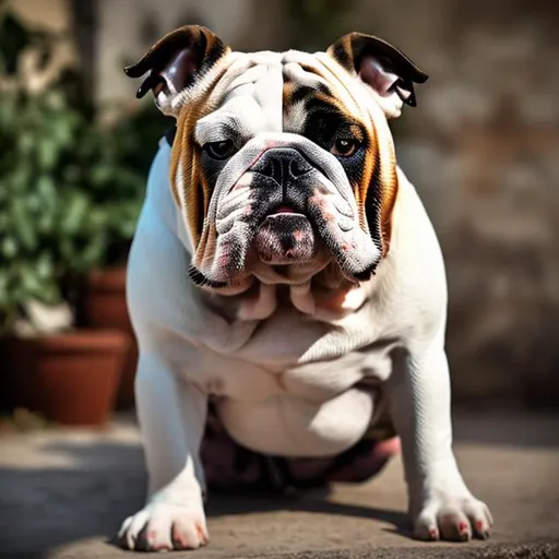 Prompt: a bulldog in the sicilian mafia