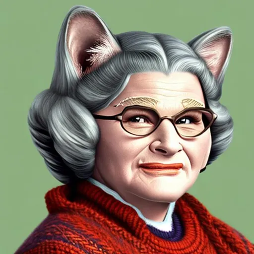 Prompt: Mrs doubtfire as a cat
