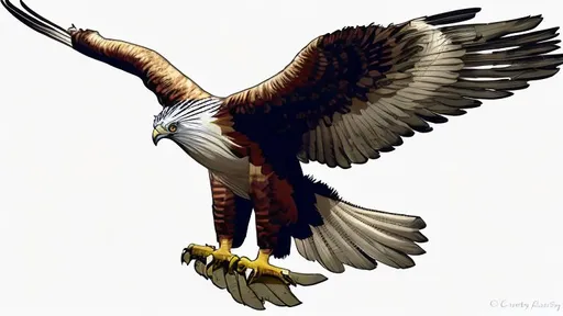 Prompt: Philippine Eagle, Wings up
